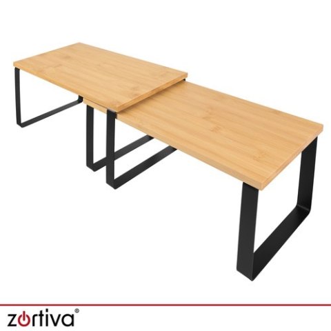 Półka kuchenna bambusowa - 2 szt. Zortiva