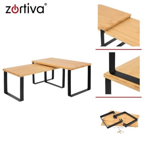 Półka kuchenna bambusowa - 2 szt. Zortiva