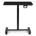 Mobilne biurko regulowane 70x48 cm stolik pod laptopa regulacja wysokości 71,5-112 cm czarne ModernHome