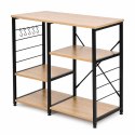 Regał kuchenny szafka do przedpokoju 90 cm półki haczyki loft jasny dąb ModernHome