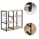 Regał kuchenny szafka do przedpokoju 90 cm półki haczyki loft jasny dąb ModernHome