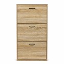 Szafka na buty 3-komorowa 60 cm uchylna do przedpokoju loft jasny dąb ModernHome
