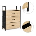 Szafka z 3 szufladami materiałowymi regał 60 cm organizer tekstylny loft ModernHome