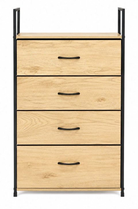 Szafka z 4 szufladami materiałowymi regał 60 cm organizer tekstylny loft ModernHome