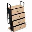 Szafka z 4 szufladami materiałowymi regał 60 cm organizer tekstylny loft ModernHome