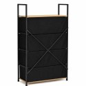 Szafka z 4 szufladami materiałowymi regał 60 cm organizer tekstylny loft ModernHome