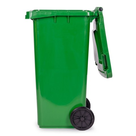 Zestaw 4 koszy na śmieci pojemniki 4x240L niebieski zielony żółty czarny makulatura szkło plastik odpady zmieszane gumowe koła