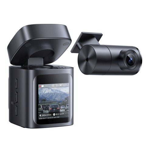 Kamera samochodowa wideorejestrator z akumulatorem 4K 1080p WiFi GPS - czarny