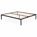 Łóżko metalowe 135x190 cm ze stelażem minimalistyczna czarna rama ModernHome