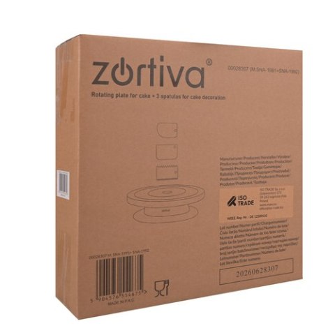 Patera obrotowa + 3 szpatułki do dekoracji ciast
