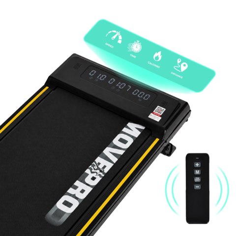 Bieżnia domowa elektryczna 10 km/h walking pad treningowy pod biurko pilot aplikacja MOVEPRO