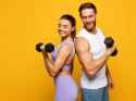 Hantle sześciokątne zestaw 2x5 kg ciężarki do ćwiczeń obciążniki fitness czarne MOVEPRO