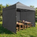 PAWILON HANDLOWY Ogrodowy Eventowy 3x3m Automatyczny 4 ścianki - SZARY