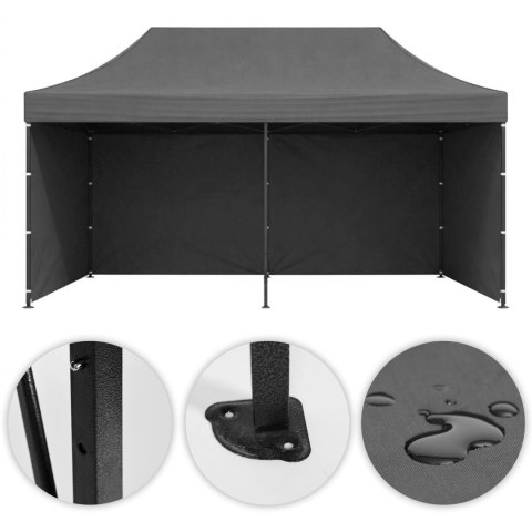 PAWILON HANDLOWY Ogrodowy Eventowy 3x6m Automatyczny - SZARY