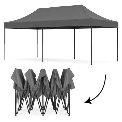 PAWILON HANDLOWY Ogrodowy Eventowy 3x6m Automatyczny - SZARY