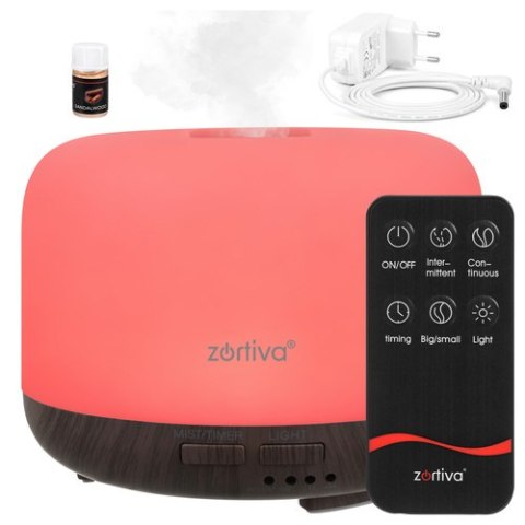 Dyfuzor zapachowy- nawilżacz LED z pilotem Zortiva