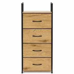 Szafka z 4 szufladami materiałowymi regał cm organizer tekstylny loft ModernHome