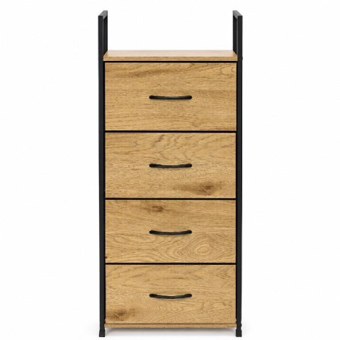Szafka z 4 szufladami materiałowymi regał cm organizer tekstylny loft ModernHome