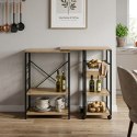 Regał kuchenny wyspa kuchenna z obrotowym blatem półki koszyk haczyki loft ModernHome