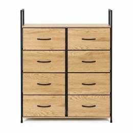Szafka komoda 8 szuflad materiałowych 80 cm organizer tekstylny MDF loft ModernHome