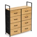 Szafka komoda 8 szuflad materiałowych 80 cm organizer tekstylny MDF loft ModernHome