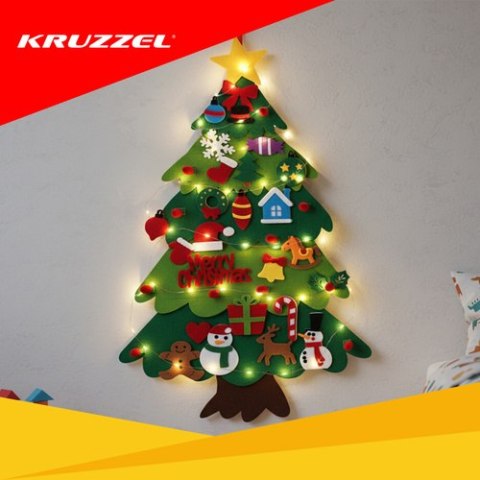 Choinka filcowa LED Kruzzel 26548