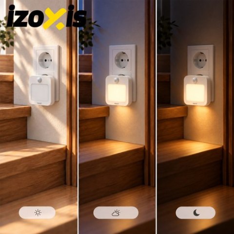 Lampka nocna LED z czujnikiem ruchu - 2szt. Izoxis