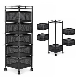 Regał kuchenny pomocnik organizer obrotowe półki 5 poziomów metal ModernHome