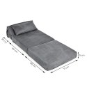 Sofa rozkładana 2w1 jednoosobowa piankowa z funkcją spania materac 190x70 cm ModernHome