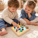 Drewniana tablica manipulacyjna interaktywna przełączniki światła LED ECOTOYS