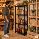 Regał gospodarczy 4-poziomowy do garażu piwnicy domu czarny ModernHome