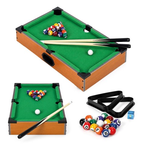 Stół do bilarda mini 50x30 cm zestaw do gry dla dzieci akcesoria ECOTOYS