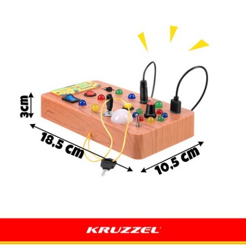Tablica manipulacyjna z włącznikami LED Kruzzel