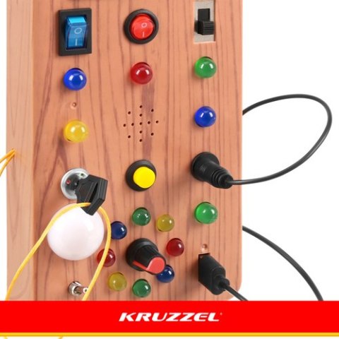 Tablica manipulacyjna z włącznikami LED Kruzzel