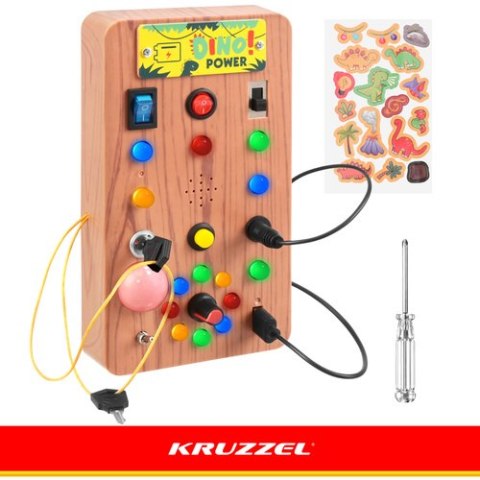 Tablica manipulacyjna z włącznikami LED Kruzzel