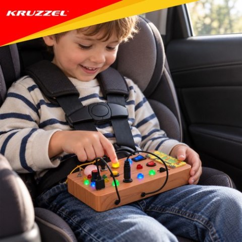 Tablica manipulacyjna z włącznikami LED Kruzzel