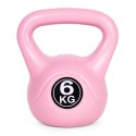 Kettlebell kettle 6 kg do ćwiczeń hantla kula odważnik obciążenie ciężar fitness różowy MOVEPRO