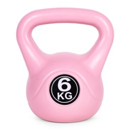 Kettlebell kettle 6 kg do ćwiczeń hantla kula odważnik obciążenie ciężar fitness różowy MOVEPRO