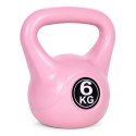 Kettlebell kettle 6 kg do ćwiczeń hantla kula odważnik obciążenie ciężar fitness różowy MOVEPRO