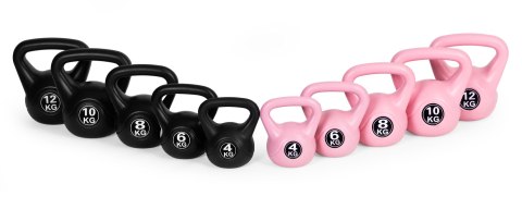 Kettlebell kettle 6 kg do ćwiczeń hantla kula odważnik obciążenie ciężar fitness różowy MOVEPRO