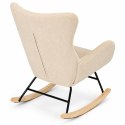Fotel bujany uszak wypoczynkowy tkanina boucle teddy kremowy ModernHome